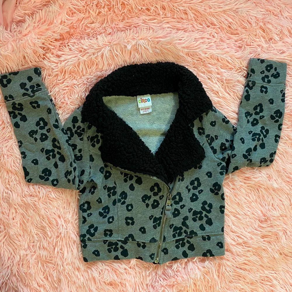 Cheetah print moto jacket